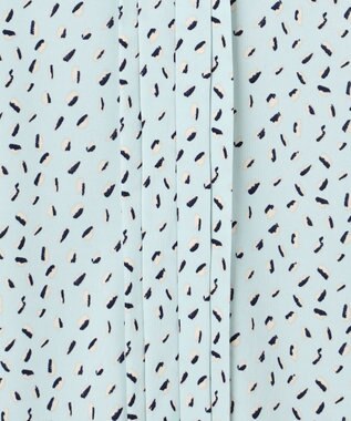 ANY SIS ジョーゼットフロントタック プルオーバー ライトブルー系幾何学柄