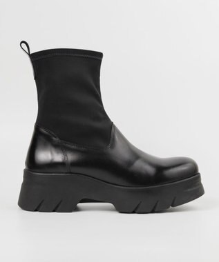 BONTRE 【BONTRE/ボントレ】厚底ストレッチミドルブーツ/40101-UA ブラック