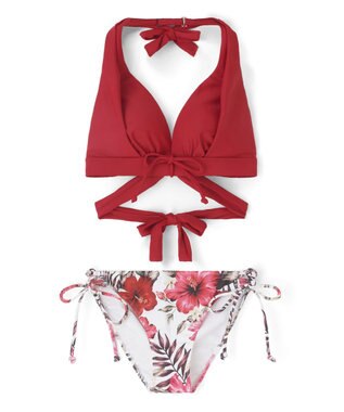 San-ai Resort（三愛水着楽園） ナチュラルだけどしっかり盛れる【ナチュラルアップブラ】　ノンワイヤービキニ　9M　【San-ai Resort（サンアイリゾート）】 レッド