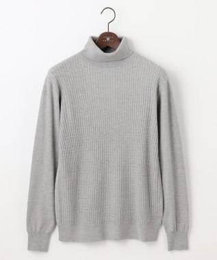 JOSEPH ABBOUD 【洗える/チクチクしない/3シーズン対応】SNOWY タートルネック ニット ライトグレー系