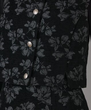 GRACE CONTINENTAL ラメフラワージャガードベスト ブラック