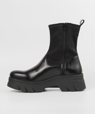 BONTRE 【BONTRE/ボントレ】厚底ストレッチミドルブーツ/40101-UA ブラック