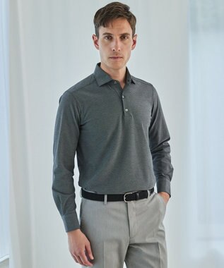 GOTAIRIKU あのBIZポロが 長袖に【仕事で着られる】キレイめ 鹿の子 ビズポロシャツ_ロング