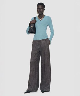 JOSEPH シアークレープ　ロングスリーブニット Chambray