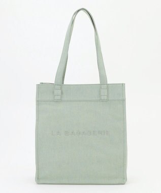 LA BAGAGERIE チャーム付きデニムバッグ Mサイズ ブルー