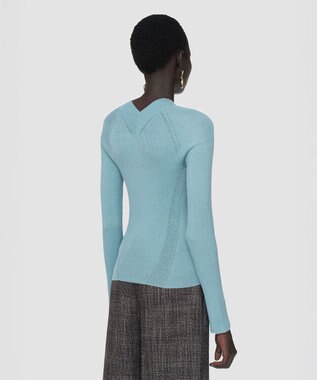 JOSEPH シアークレープ　ロングスリーブニット Chambray