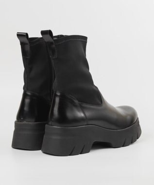 BONTRE 【BONTRE/ボントレ】厚底ストレッチミドルブーツ/40101-UA ブラック