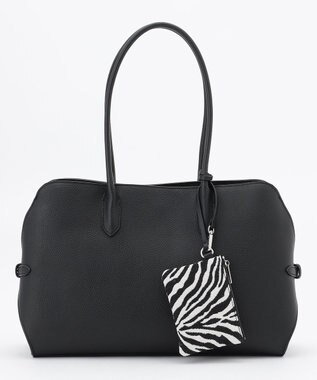 ICB 【先行予約・A4サイズ収納可】ラウンドボストントート ブラック