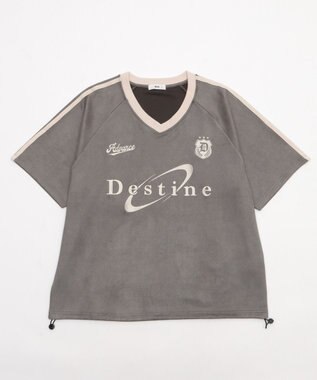 WEGO 【ユニセックス着用ITEM/MLサイズ展開】フェイクスウェードゲームT（SS） ブラック中濃色