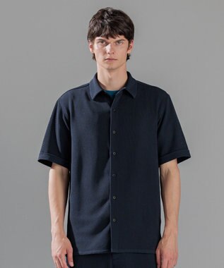 JOSEPH HOMME 【LEON 掲載】ソフトタックジャージー　半袖シャツ ネイビー系