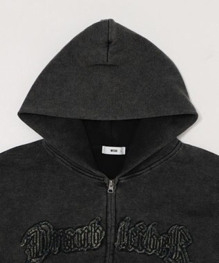 WEGO 【ユニセックス着用ITEM/MLサイズ展開】ショートグラフィックZIPパーカー ブラックその他