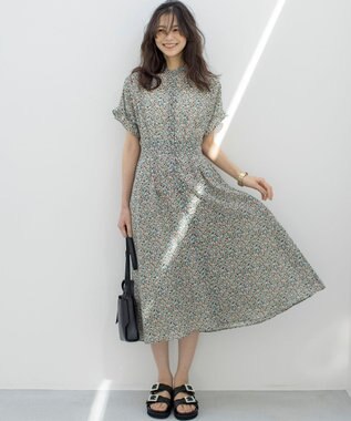 組曲 ミニフラワープリント ワンピース ピンク系5