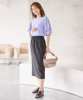 ANY シルケットスムース タックスリーブプルオーバー ブルー