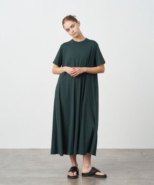 ATON 48/2 NATURAL DYE COTTON | フレアドレス GREEN