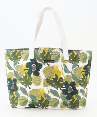 YUSHI R.C- TOTEBAG　ボタニカル柄　トートバッグ ホワイト