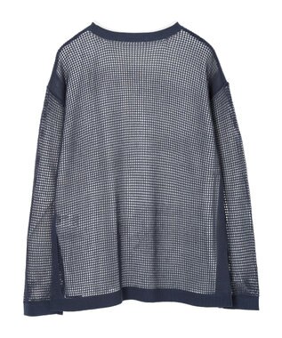 Green Parks ＳＥＴ２点ロンＴ＋メッシュニットプルオーバー Blue