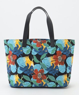 YUSHI R.C- TOTEBAG　ボタニカル柄　トートバッグ ブラック
