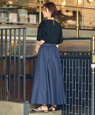 自由区 【洗える・XSサイズあり】ファニースリーブ ブラウス ブラック系