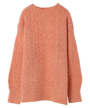 Green Parks フェアリーＭｉｘケーブルニットプルオーバー Orange