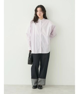 earth music&ecology ドルマンストライプシャツ Stripe Pink