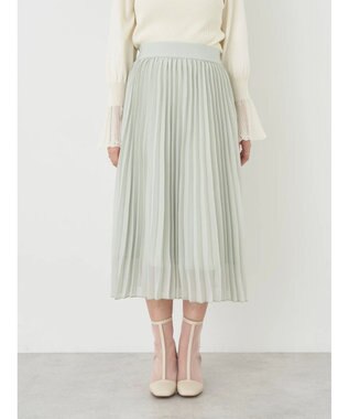 earth music&ecology すきな丈シフォンプリーツスカート Mint