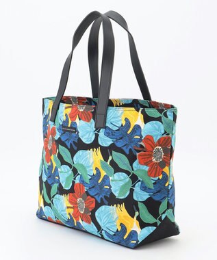 YUSHI R.C- TOTEBAG　ボタニカル柄　トートバッグ ブラック