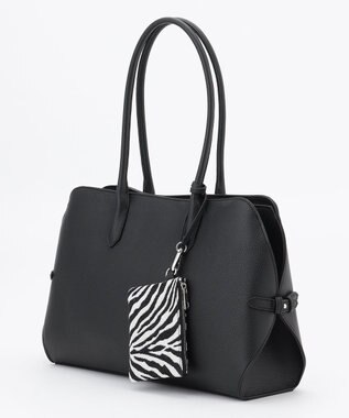 ICB 【先行予約・A4サイズ収納可】ラウンドボストントート ブラック