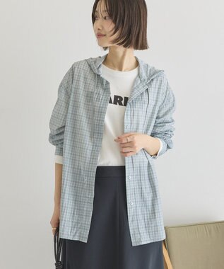 AMERICAN HOLIC ナイロンフーディーシャツ Check