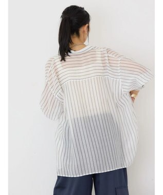 AMERICAN HOLIC シアーＣＯＯＬＷポケットシャツ Stripe