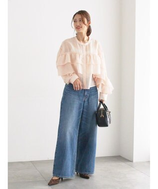 Te chichi シアーフリルティアードブラウス ピンク