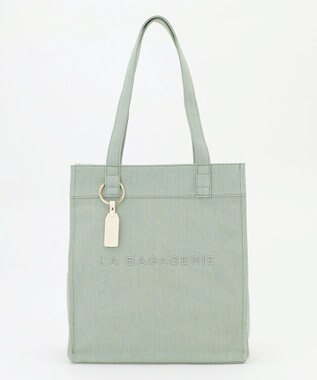 LA BAGAGERIE チャーム付きデニムバッグ Mサイズ