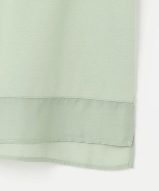 J.PRESS LADIES 【シーンレスに活躍】コットンスムース シアーデザイン カットソー ソフトグリーン系