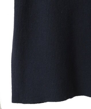 AMERICAN HOLIC 袖口バイカラー半袖ニットプルオーバー Navy