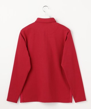 23区GOLF 【MEN】カノコダンボール裏起毛長袖ポロシャツ レッド系