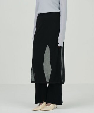 GRACE CONTINENTAL シアーニットパンツ ブラック