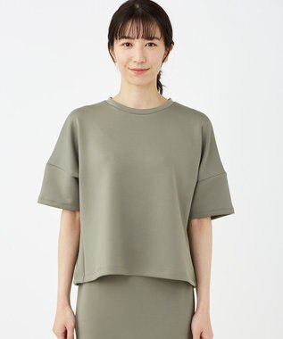 KASHIYAMA 【抗菌繊維】スタイリッシュジャージー トップス オリーブ