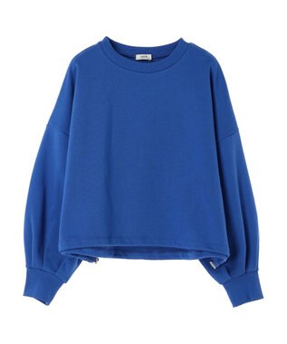 earth music&ecology 裏毛ドロストプルオーバー Blue