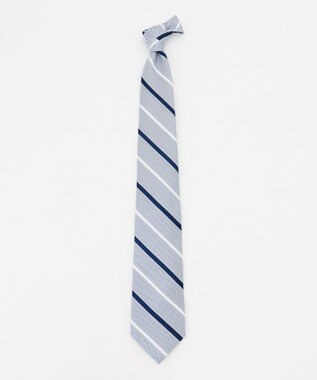 J.PRESS MEN 【JAPANESE SILK FRESCO TIE COLLECTION】マルチストライプ ネクタイ サックスブルー系1