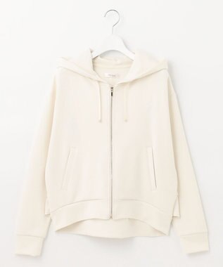 Feroux 【洗える・新色追加】バックフリル ダンボールパーカー アイボリー系