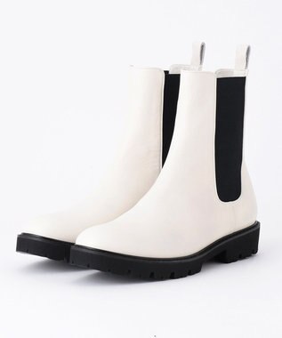 23区 サイドゴア ブーツ アイボリー系