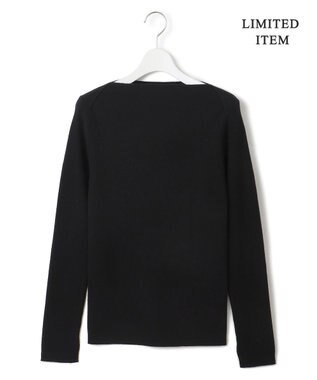 ICB 【WEB限定】 エクストラファインメリノ ボートネックプルオーバー ブラック系