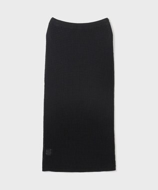 GRACE CONTINENTAL メッシュタイトニットスカート ブラック