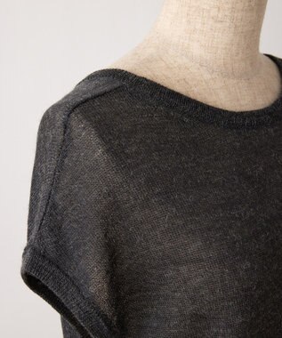 TOQUE 〈大草直子さんアドバイザー〉 【天然素材/2WAY】アルパカシルクニットVネックフレンチ チャコール