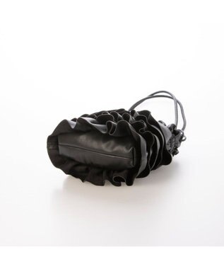 UNBILLION 【テレビ ドラマ着用アイテム】カシュカシュ cachecache / フリルギャザースマホショルダーバッグ ブラック