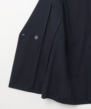 ANY SIS 【洗える】ノーカラーライト ジャケット ネイビー