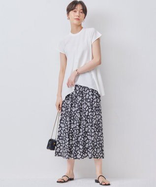 組曲 L 【新色追加】ギャザーライトデシン パンツ スプレーブラック系5