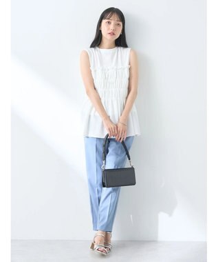 earth music&ecology ドッキングシャーリングプルオーバー White