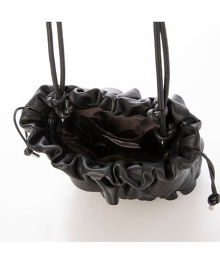 UNBILLION 【テレビ ドラマ着用アイテム】カシュカシュ cachecache / フリルギャザースマホショルダーバッグ ブラック