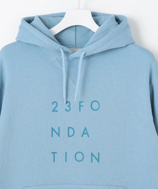 23区GOLF 【23Fondation/MEN】アスレジャー裏毛 フーディ スカイブルー系