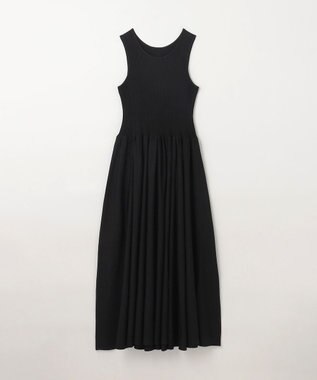 GRACE CONTINENTAL アメスリニットギャザーワンピース ブラック